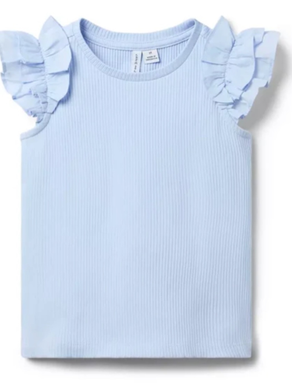Ribbed Ruffle Sleeve Top (Size: 12-18M) NWT